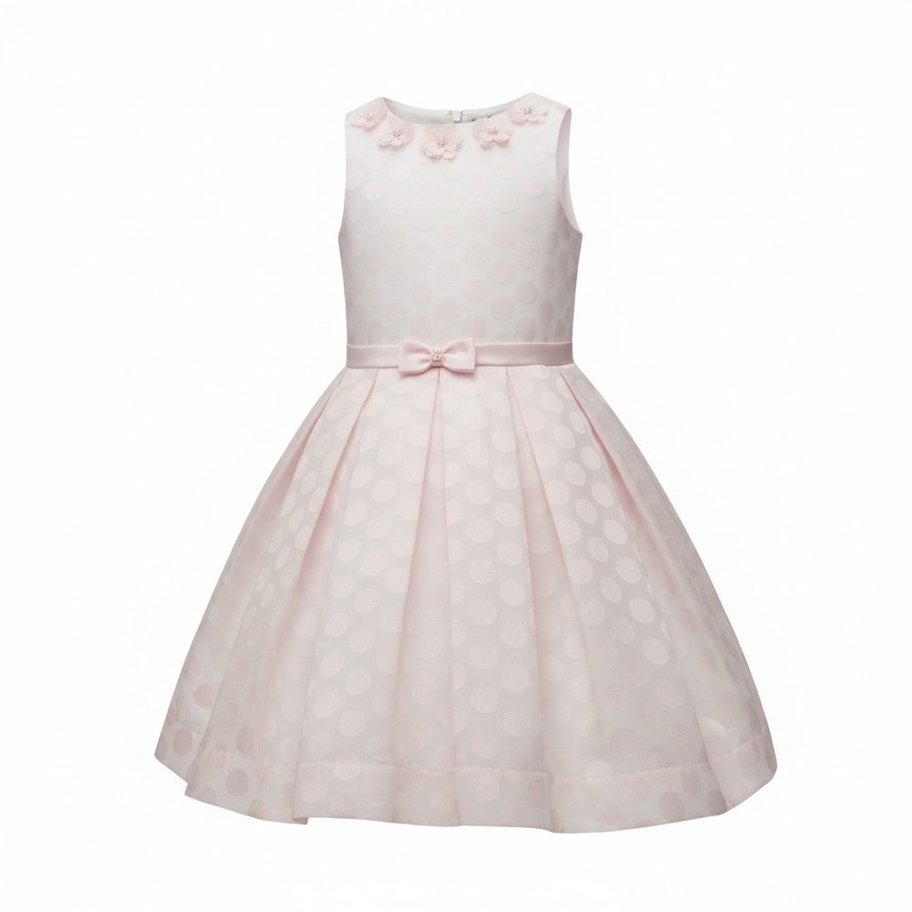 Sarah Louise England Dress Girl pink tulle sleeveless polkadot New Size 4Youth